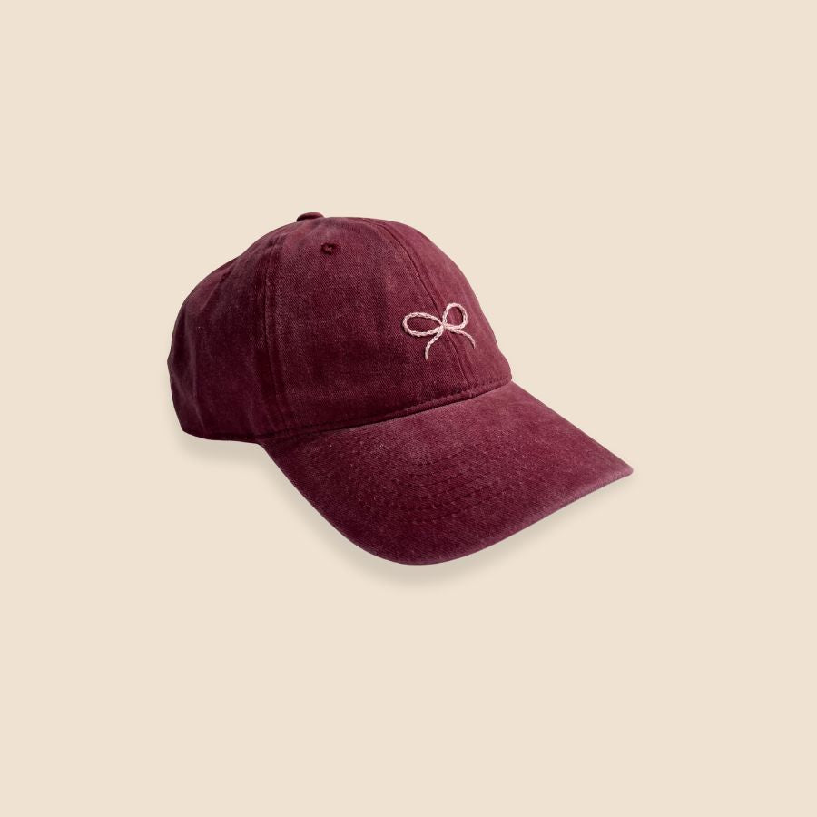 Hand Embroidered Bow Hats