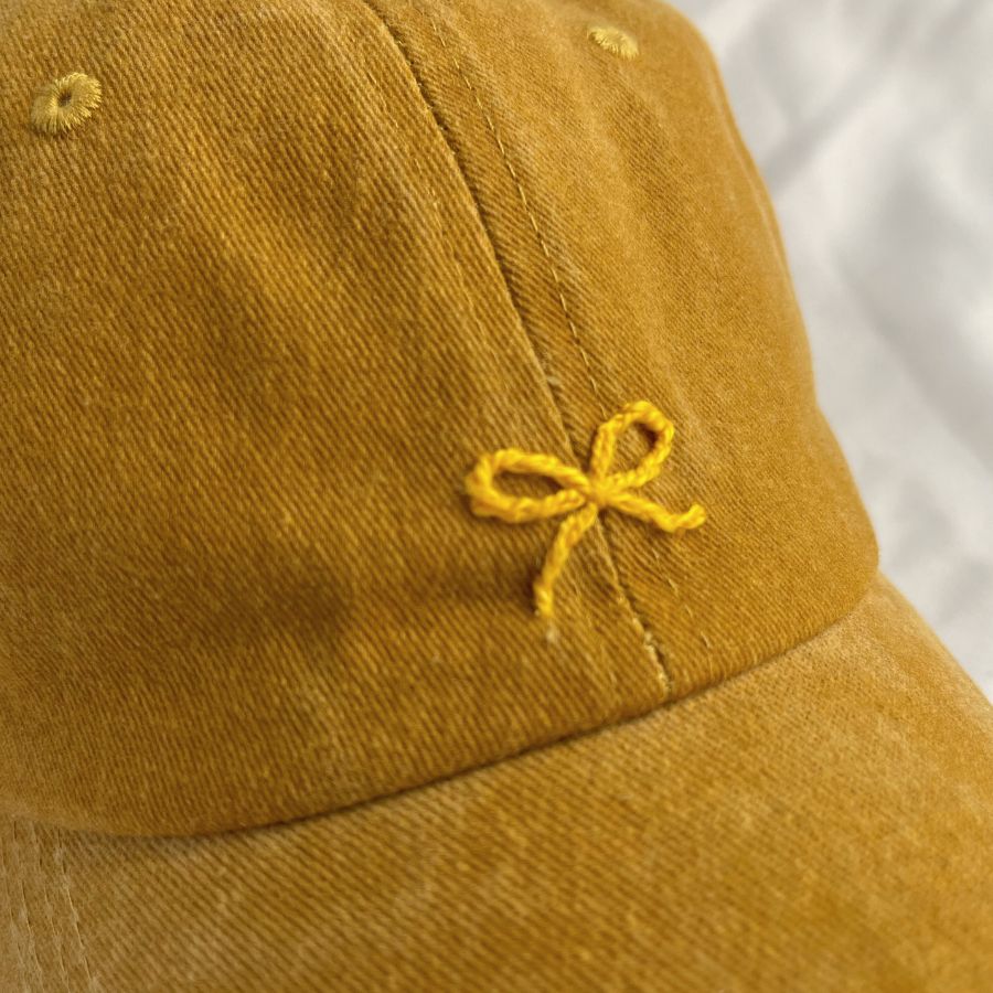 Hand Embroidered Bow Hats