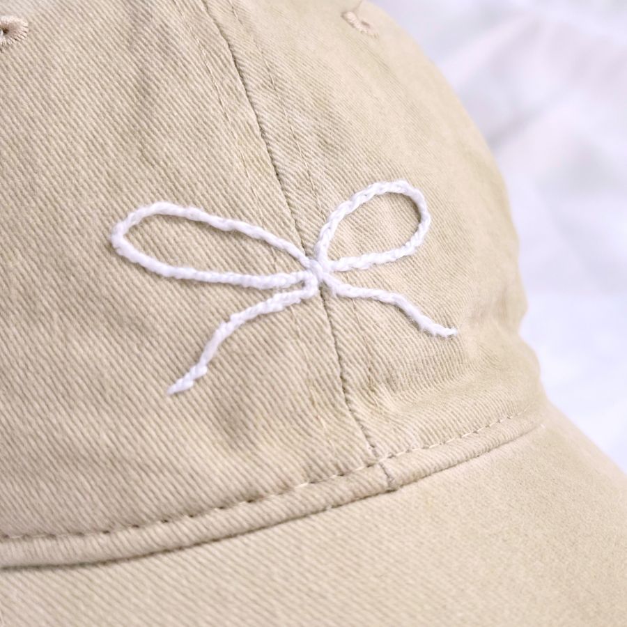 Hand Embroidered Bow Hats