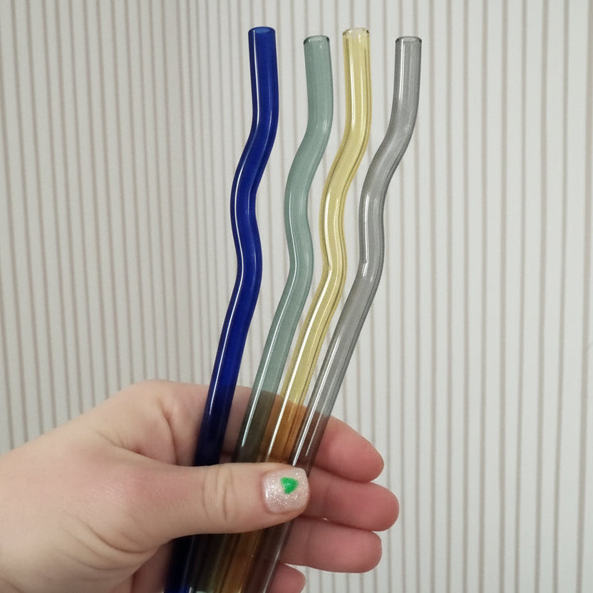 Set of 4 Glass Straws