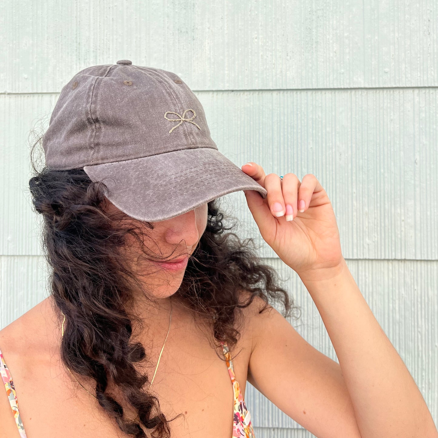 Hand Embroidered Bow Hats