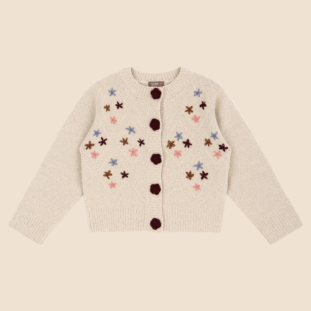 Blooming Flowers Kids’ Knit Cardigan