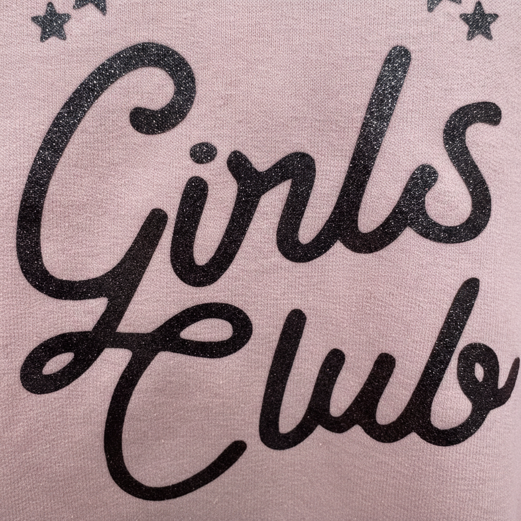 Brave Girls Club Sparkly Pink Hooded Sweatshirt