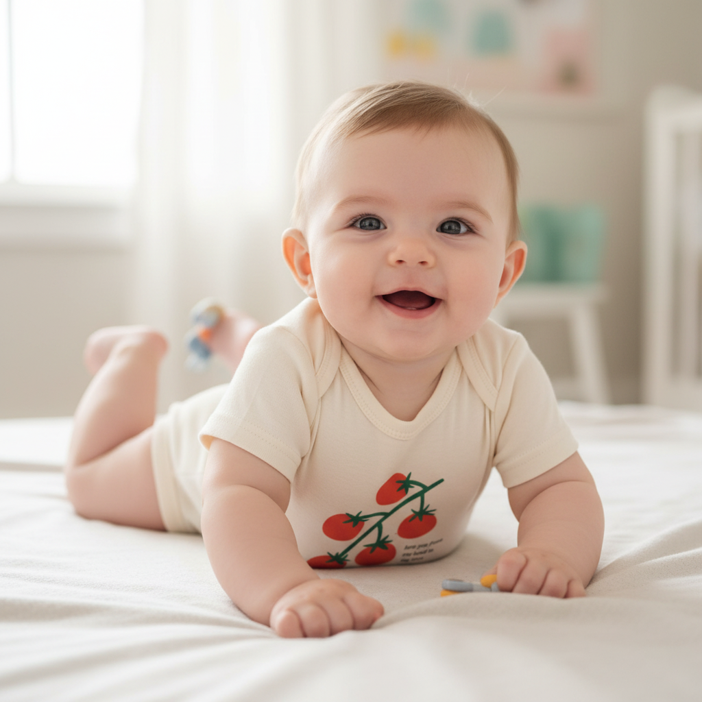Tomato Organic Cotton Baby Onesie