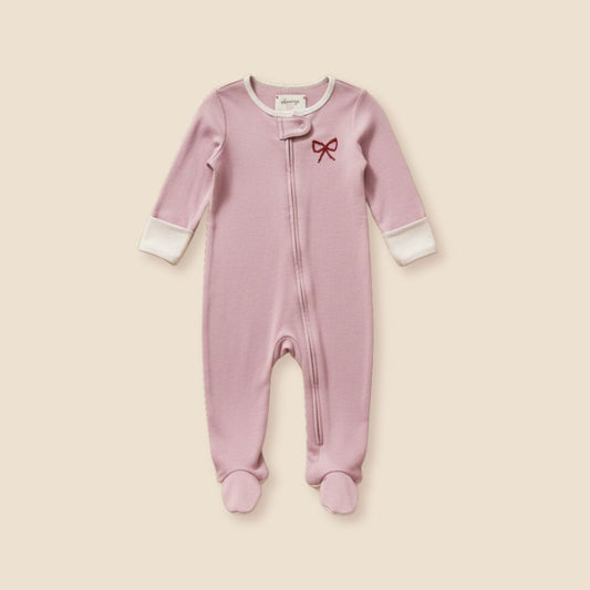 Ribbon Embroidered Baby Sleeper