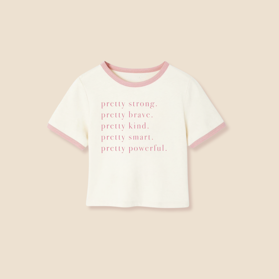 Pretty Brave Kids Ringer Tee *Pre-Order*