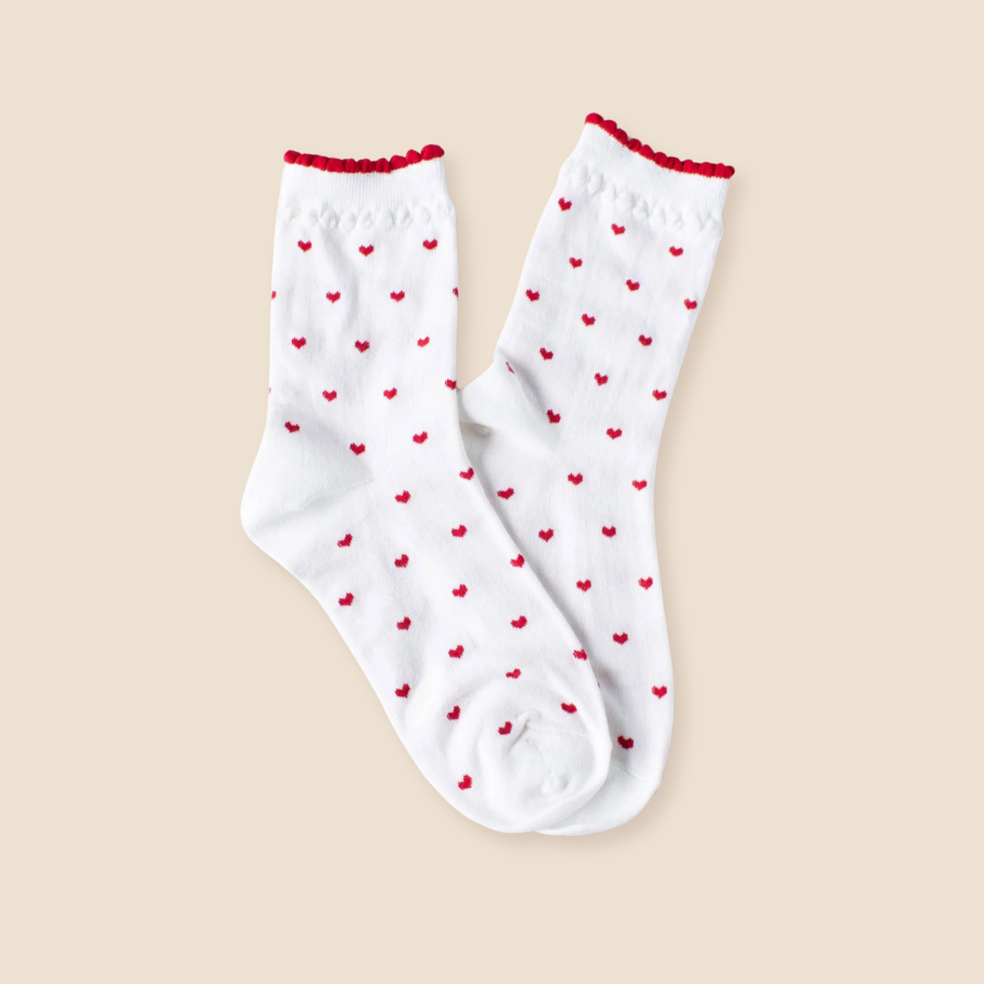 Be Mine Heart Socks