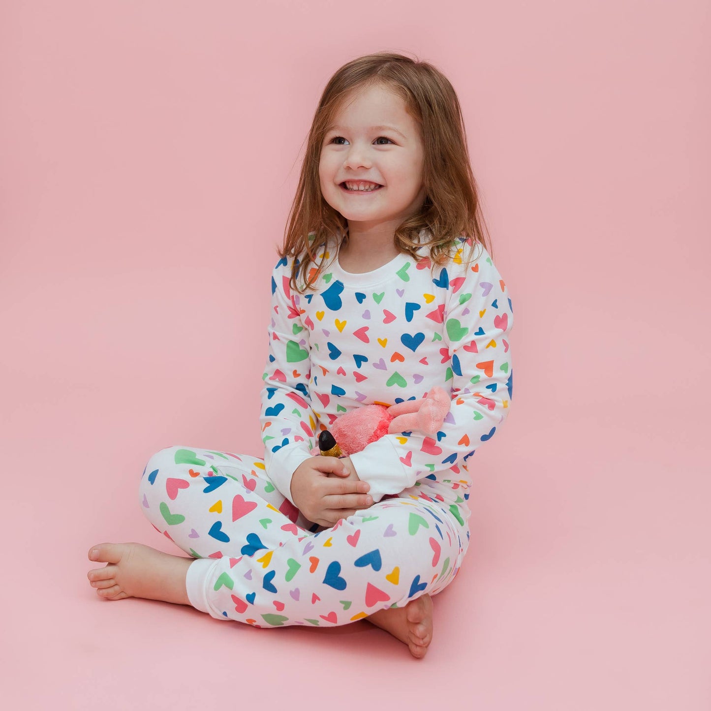 Rainbow Hearts Kid Pajamas