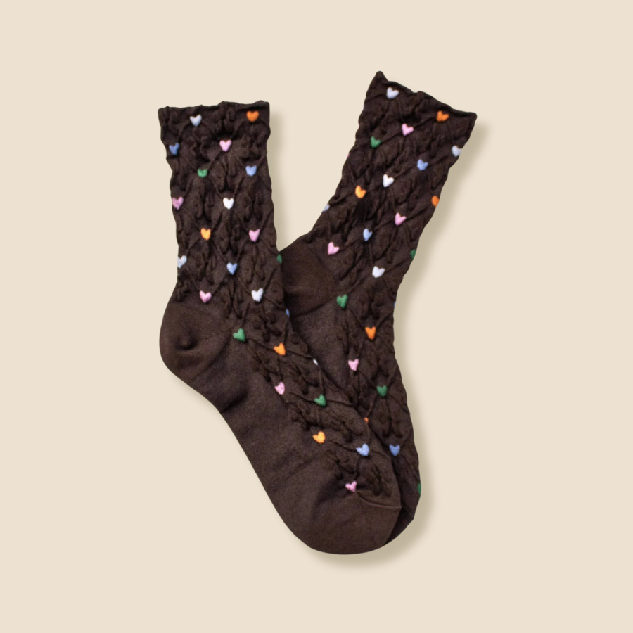 Rainbow Heart Socks