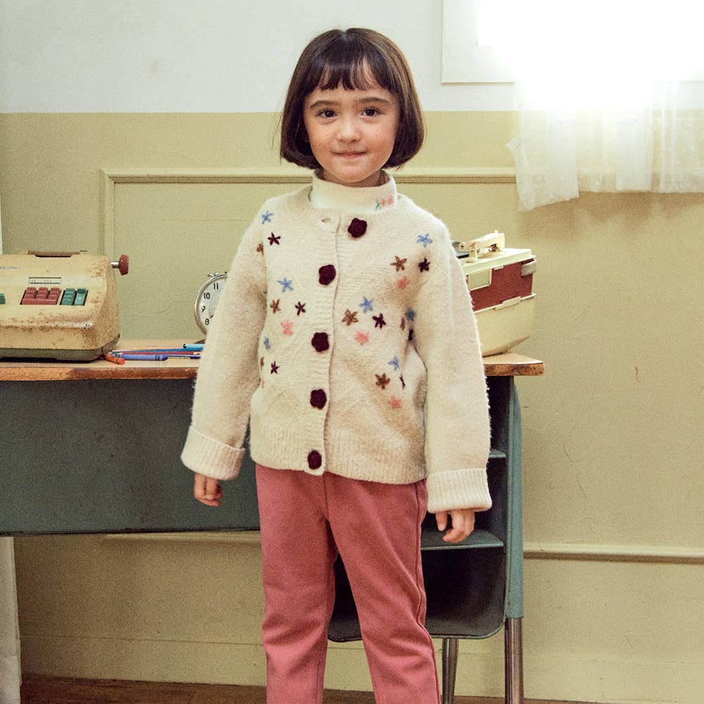 Blooming Flowers Kids’ Knit Cardigan