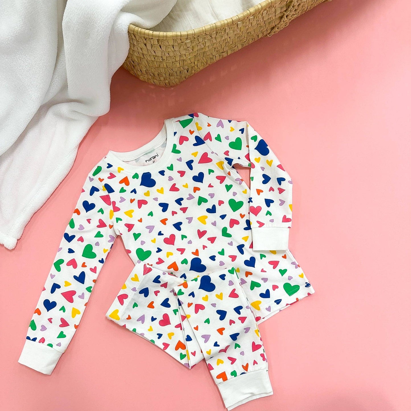 Rainbow Hearts Kid Pajamas