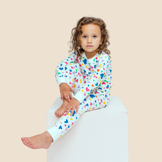 Rainbow Hearts Kid Pajamas