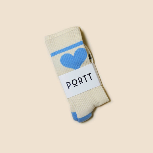 Portt Baby Blue Heart Socks