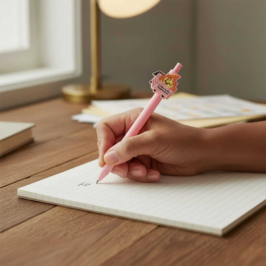 Pink Dumpster Fire Pen