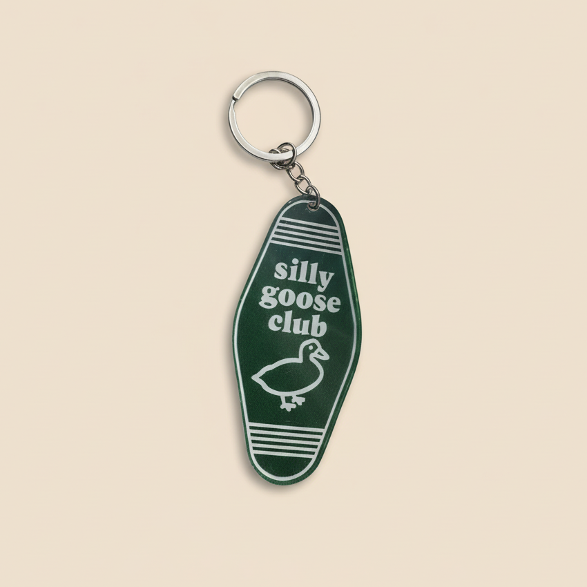 Silly Goose Motel Keychain