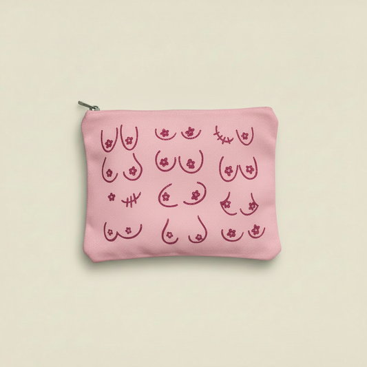 Boobies Sparkly Cosmetic Pouch