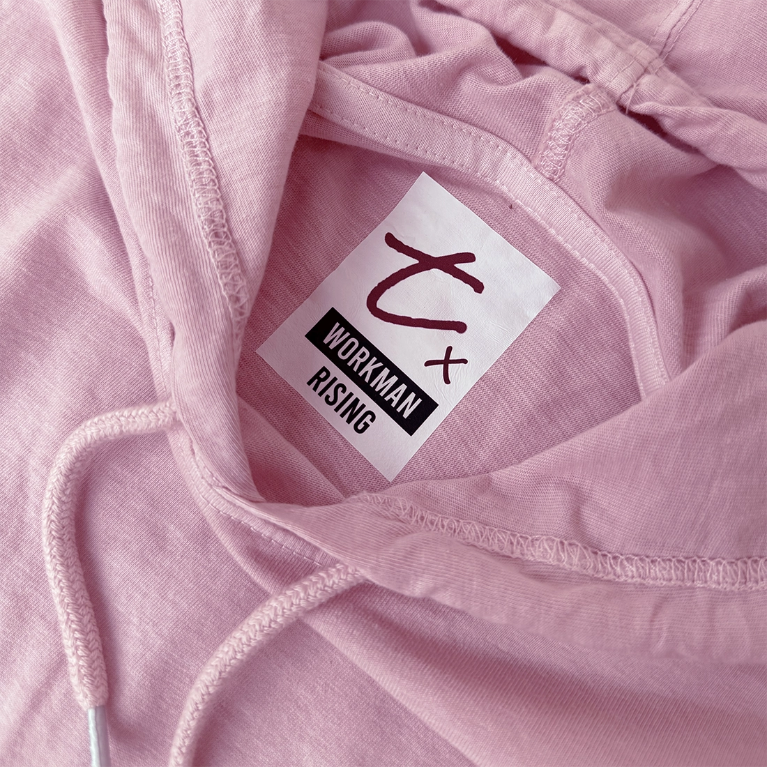 Recycled Pink Ribbon Cropped Hoodie