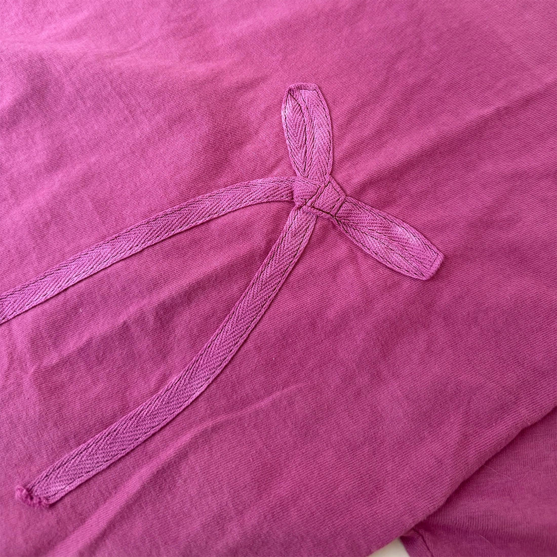 Recycled Pink Ribbon Cropped Tee