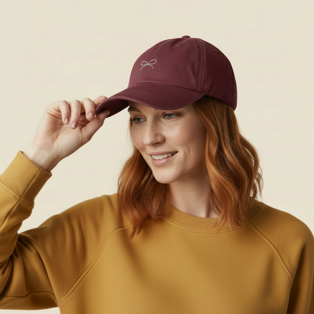 Hand Embroidered Bow Hats