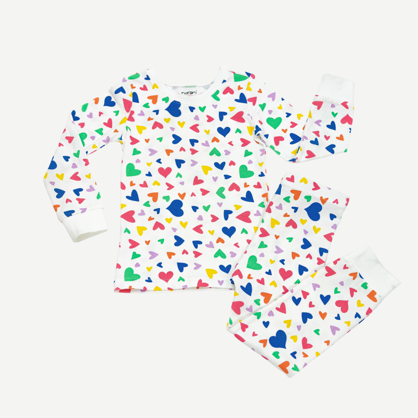 Rainbow Hearts Kid Pajamas