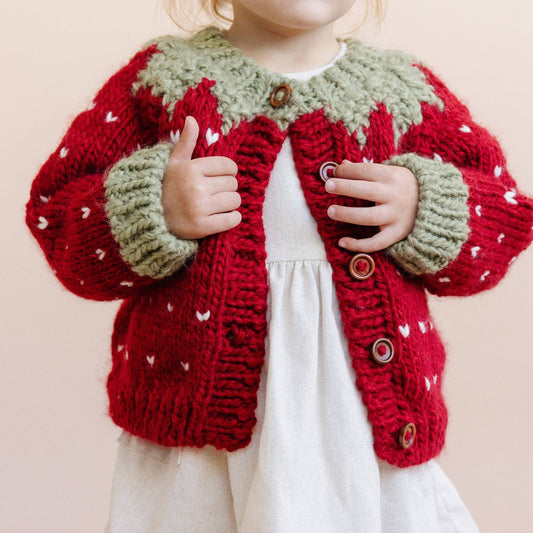 Strawberry Toddler Cardigan
