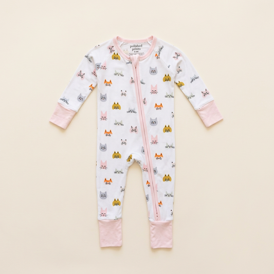 Kitty Cat Bamboo Baby Sleeper