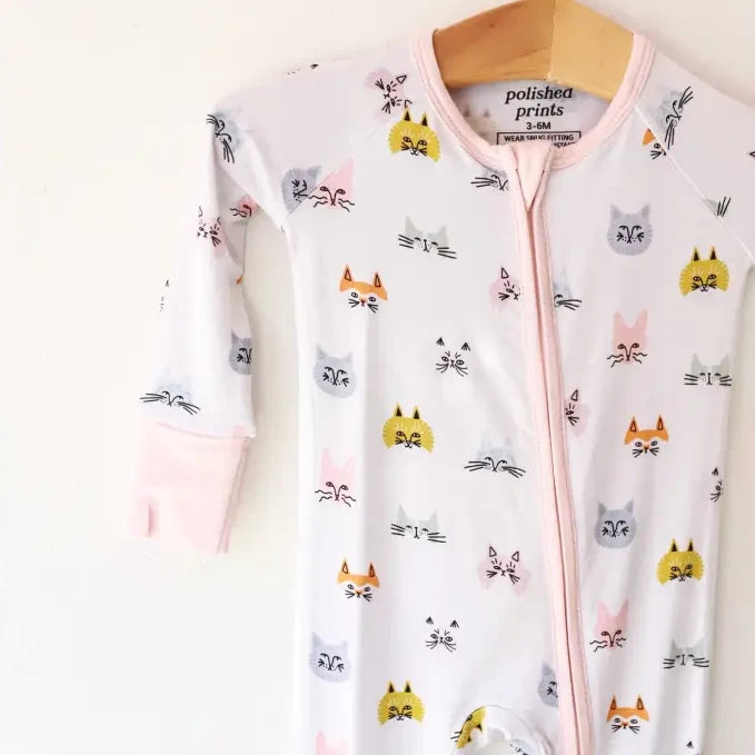 Kitty Cat Bamboo Baby Sleeper