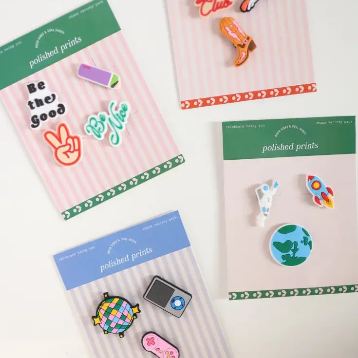 Fun 3-piece Outer Space Shoe Charm Set